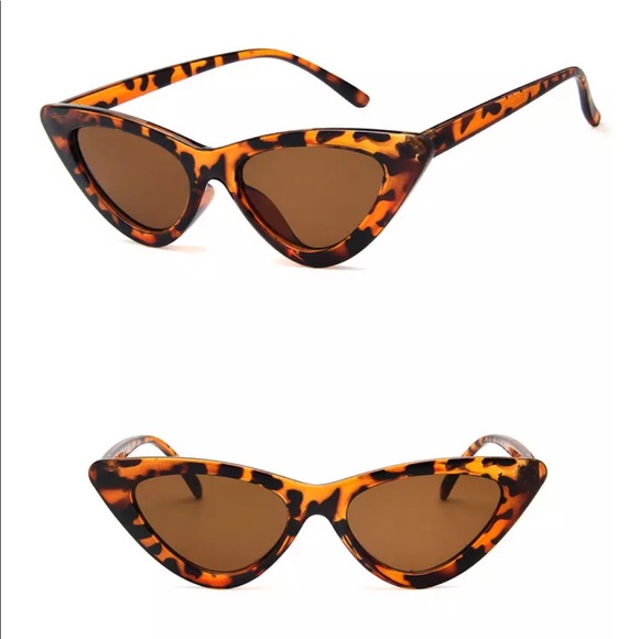 Vintage Cat Eye Leopard Tortoise Sunglasses - Picture 3 of 3